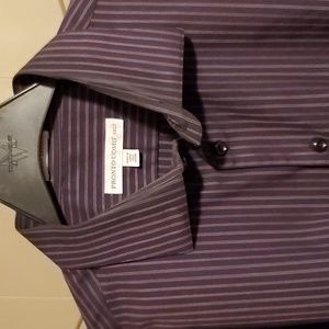 Pronto Uomo, 2xlt, purple and black button up.